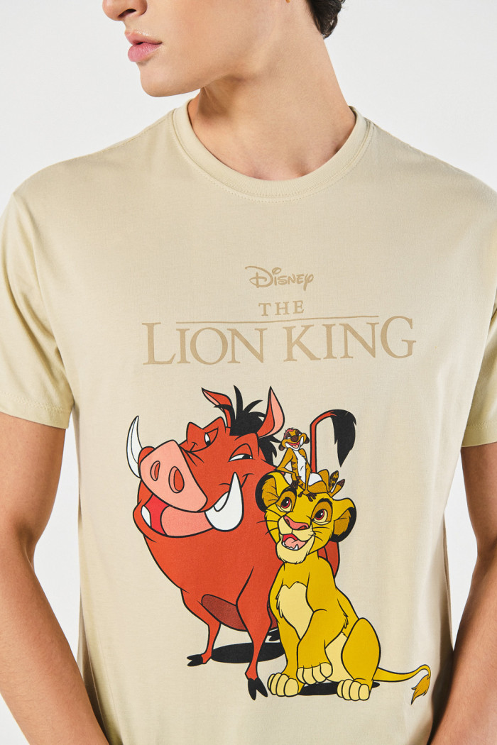 Camiseta del Rey León kaki con manga corta en algodón
