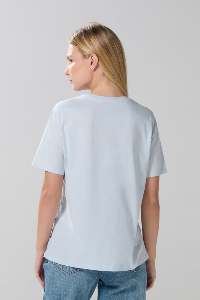 Camiseta de animalito unicolor en algodón manga corta