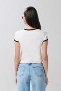 Camiseta manga corta crema con arte de Chicas Superpoderosas