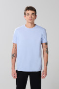 Camiseta unicolor con manga corta en algodón