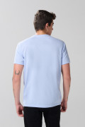 Camiseta unicolor con manga corta en algodón