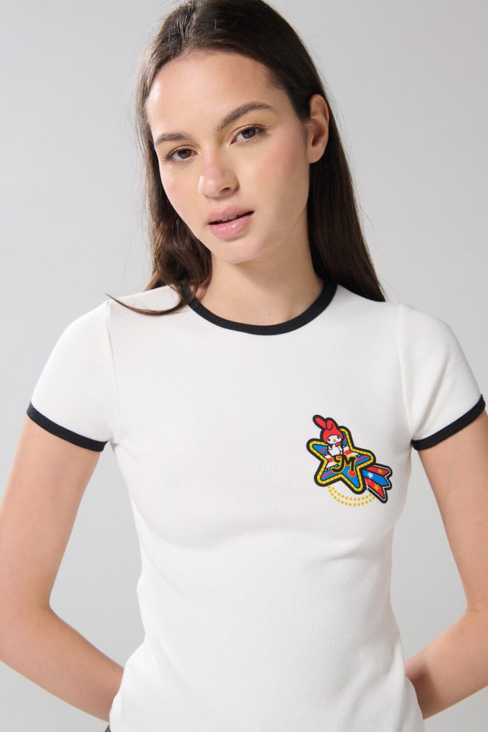 Camiseta de My Melody crema manga corta con contrastes