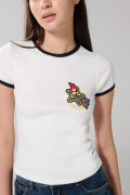 Camiseta de My Melody crema manga corta con contrastes