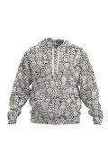 Buzo crema oversize con capota y diseños de Los Simpson