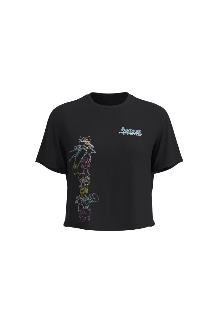 Camiseta en rib azul manga corta de Hora de Aventura