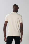 Camiseta con bolsillo, diseño college y manga corta kaki