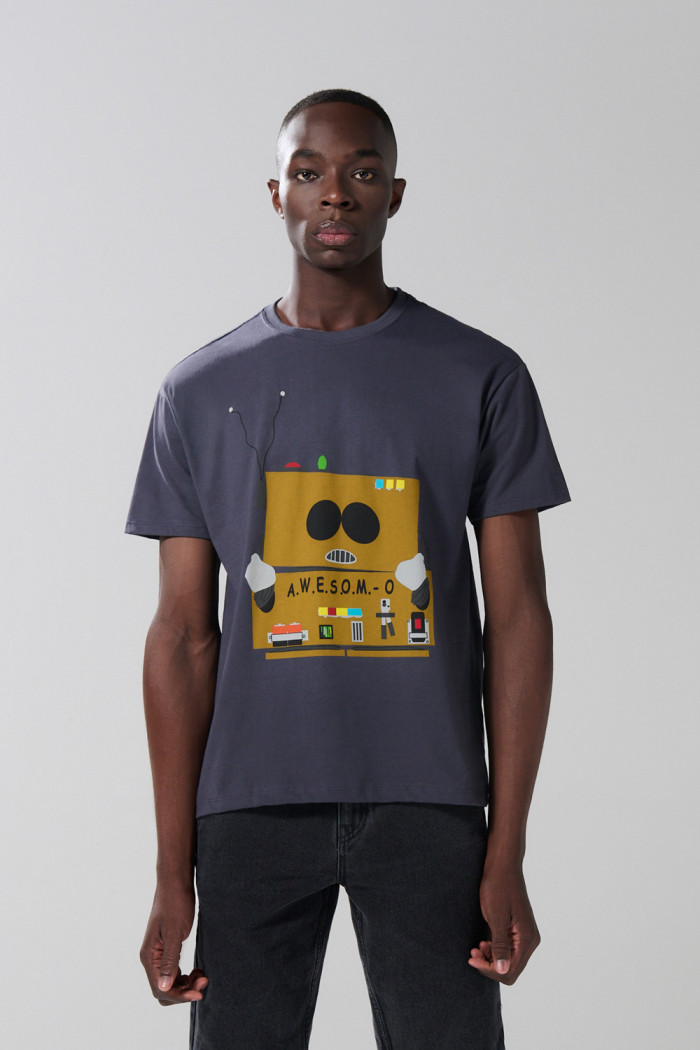 Camiseta de South Park cuello redondo gris intensa