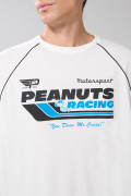 Camiseta de Snoopy oversize crema con manga ranglan corta