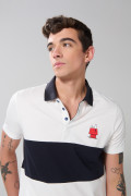Camiseta polo crema clara con diseño de Snoopy
