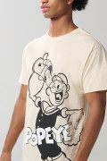 Camiseta manga corta kaki en algodón de Popeye
