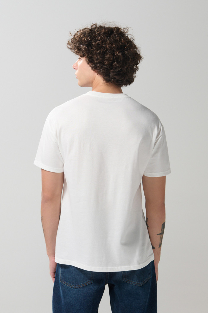 Camiseta con diseño artístico de Cambridge crema manga corta
