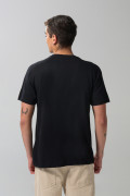 Camiseta negra manga corta con diseño de Harvard
