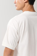 Camiseta unicolor oversize manga corta en algodón