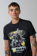 Camiseta manga corta negra con estampado de Batman