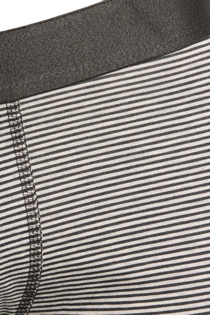 Bóxer brief-medio gris claro a rayas en algodón