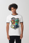 Camiseta crema de Harry Potter manga corta con contrastes