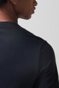 Camiseta manga corta azul intensa en algodón