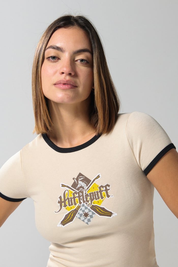 Camiseta de Harry Potter en rib kaki con manga corta
