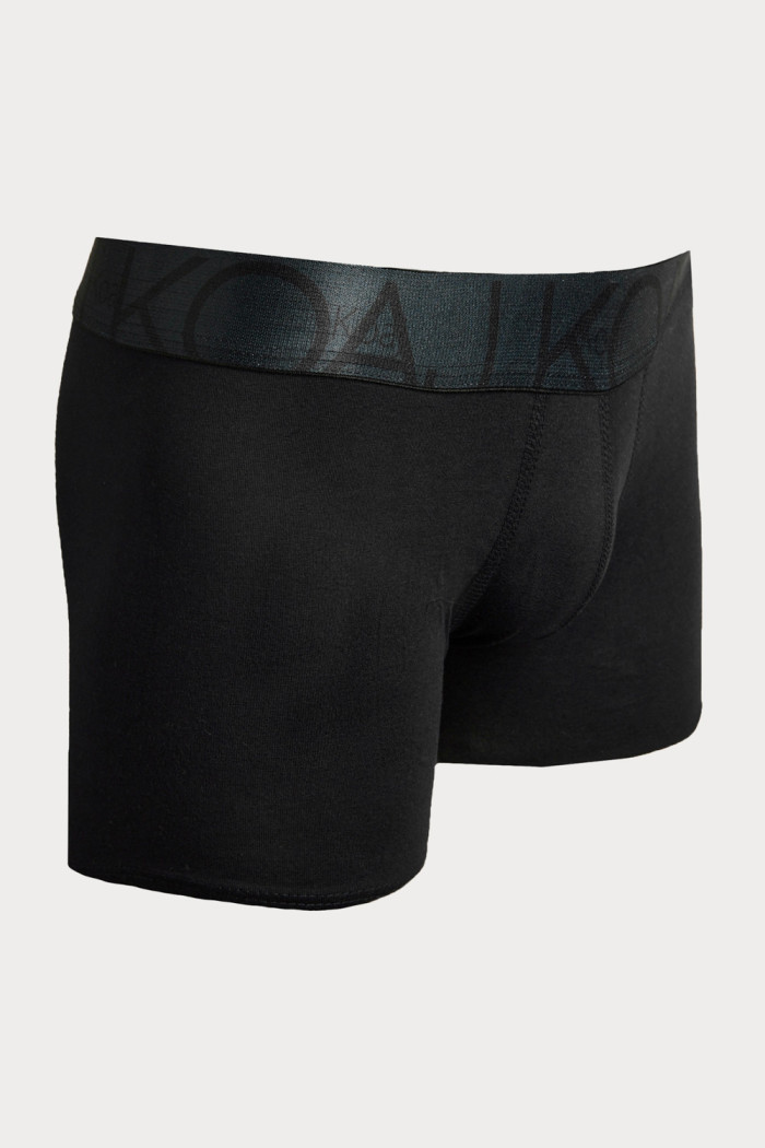 Bóxer azul brief-medio en algodón con costuras planas