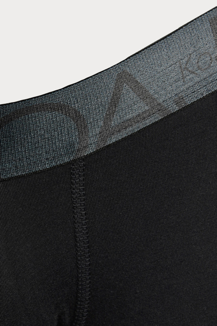 Bóxer azul brief-medio en algodón con costuras planas