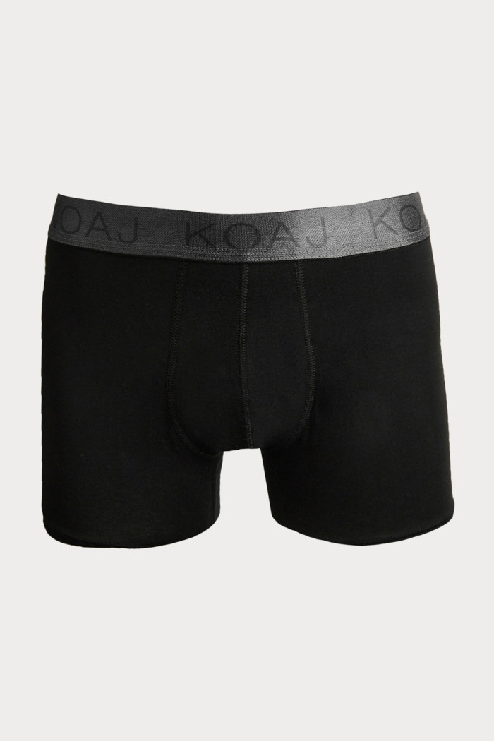 Bóxer midway brief-largo negro con costuras planas