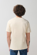 Camiseta de Los Picapiedra manga corta kaki clara 
