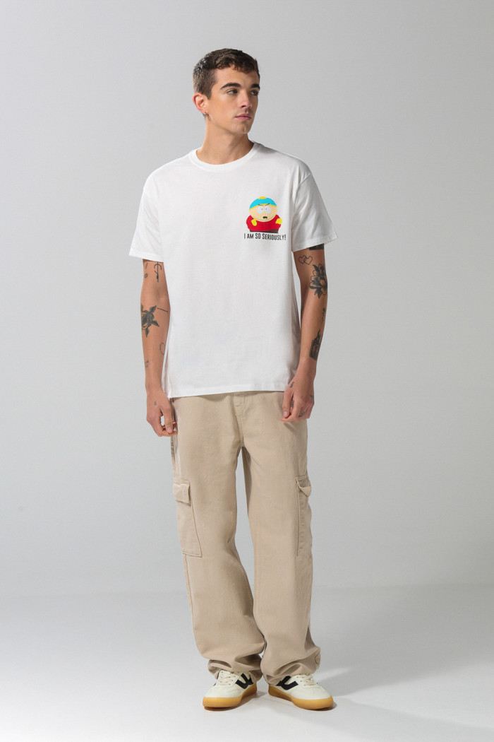Camiseta de South Park cuello redondo crema clara