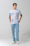 Camiseta crema tie dye manga corta de Looney Tunes
