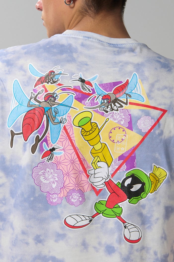 Camiseta crema tie dye manga corta de Looney Tunes