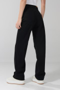 Jean 90´S negro con cremallera, bota recta y tiro alto