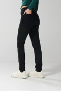 Jean jegging ceñido negro con cremallera y tiro alto