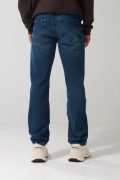 Jean 90´S bota recta azul oscuro con tiro bajo y cremallera