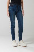 Jean jegging ceñido azul oscuro con tiro súper alto