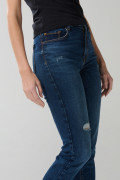 Jean jegging ceñido azul oscuro con tiro súper alto