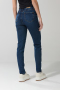 Jean jegging ceñido azul oscuro con tiro súper alto