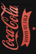 Camiseta unicolor con diseño rojo de Coca-Cola y manga corta