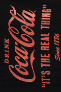 Camiseta cuello redondo unicolor con diseño de Coca-Cola
