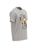Camiseta unicolor con diseño de Garfield y cuello redondo