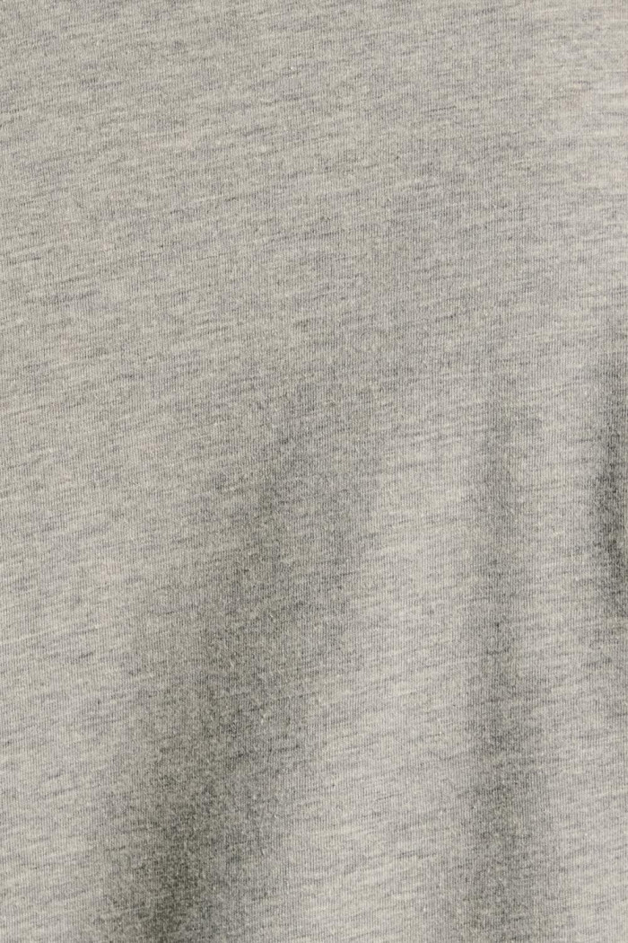 Camiseta en algodón unicolor con contrastes y manga corta