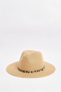 Sombrero fedora kaki con cinta animal print