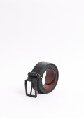 Cinturón reversible negro con perforaciones