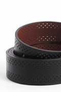 Cinturón reversible negro con perforaciones