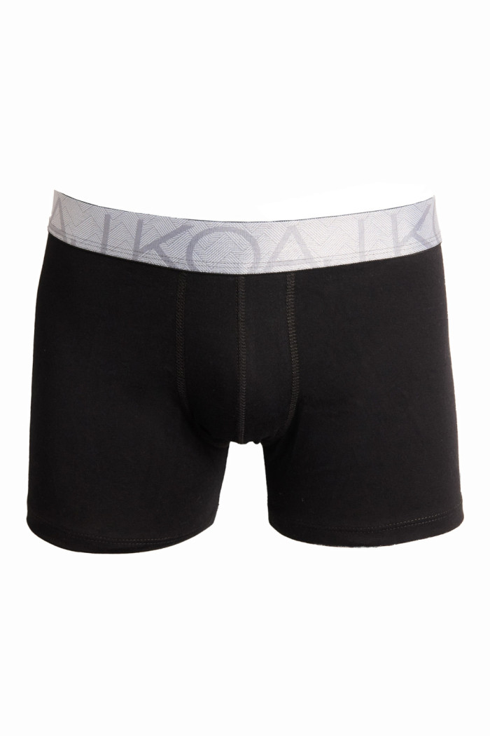 Bóxer en algodón brief-medio negro con elástico
