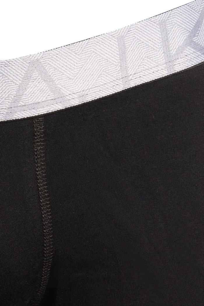 Bóxer en algodón brief-medio negro con elástico