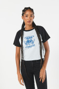 Camiseta de Harry Potter azul clara con manga ranglan corta