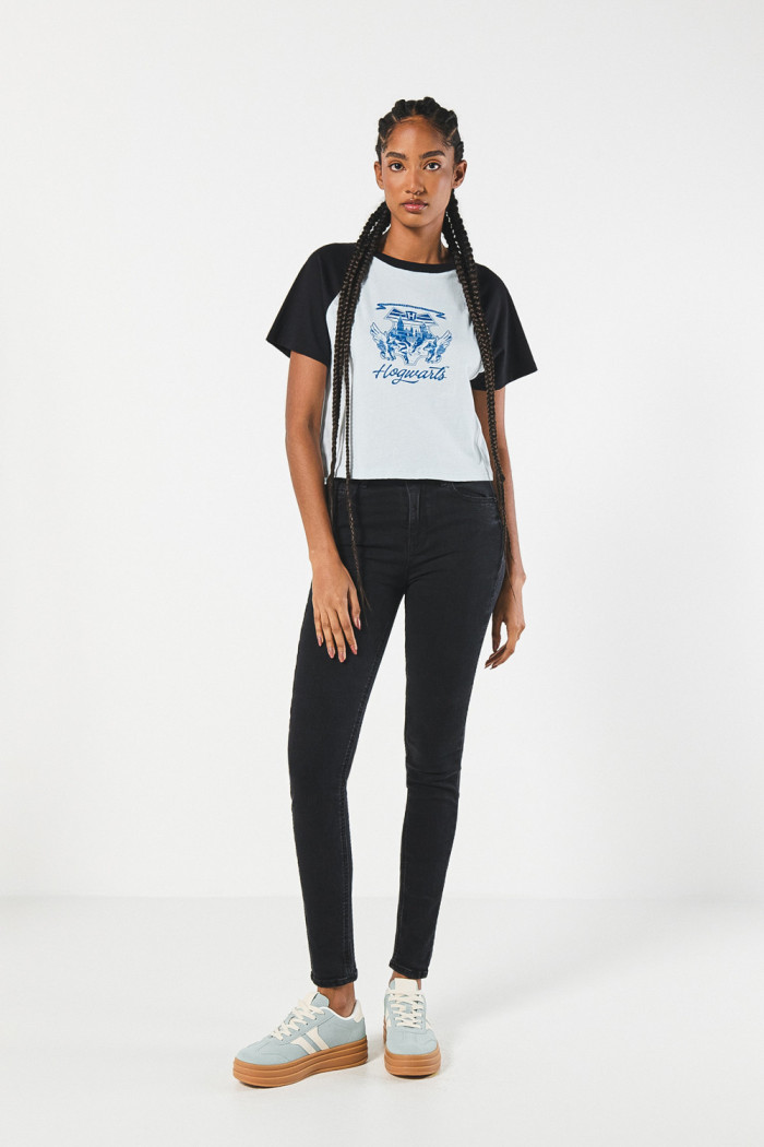 Camiseta de Harry Potter azul clara con manga ranglan corta
