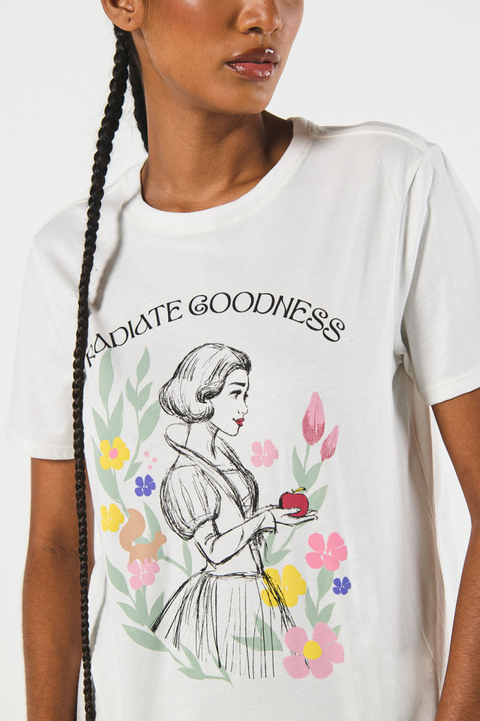 Camiseta de Blanca Nieves crema con cuello redondo