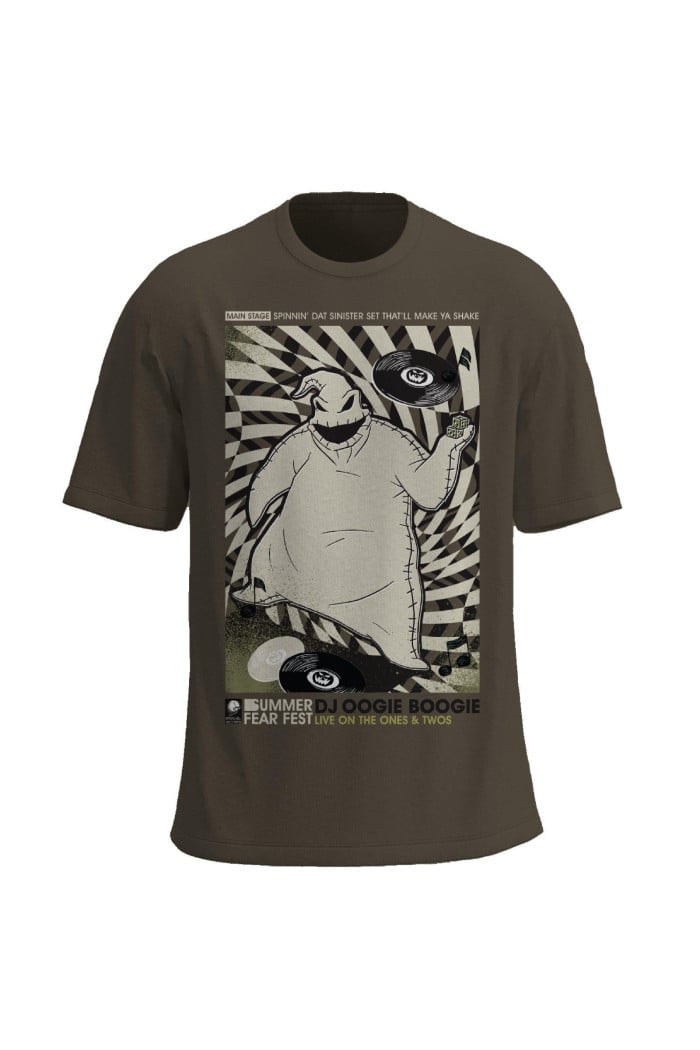 Camiseta verde con arte de Jack y cuello redondo