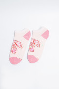 Medias rosadas tobilleras con diseño vaquero