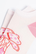 Medias rosadas tobilleras con diseño vaquero
